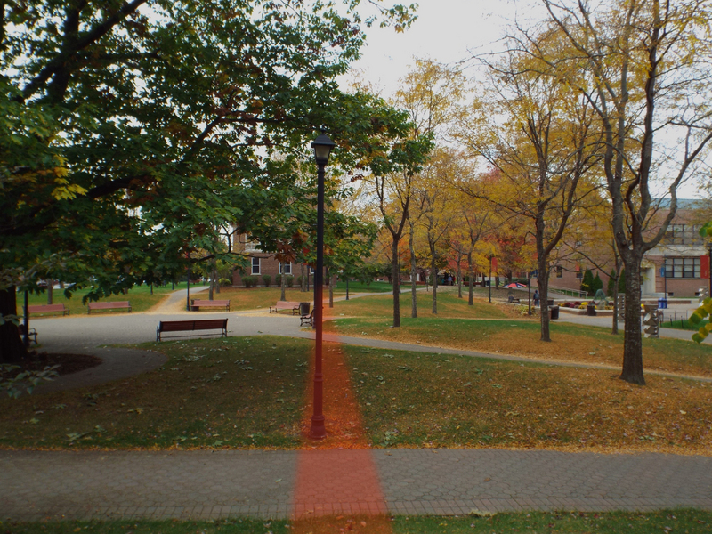 Path of tunnel from Old Main to Fairfield Hall