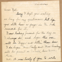 Note from Elsie Freeland to Nell