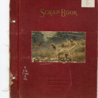 Outside front cover of scrap book