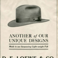 &quot;The Top Liner&quot; advertisement for D.E. Loewe