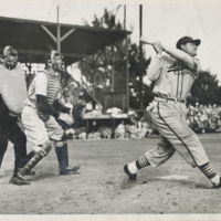 Johnny Mize, Bill Dickey, and Harry Geisel in spring training