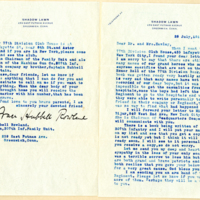 Letter to George M. and Mary A. Hawley