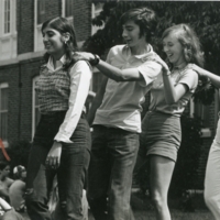 Student candid, outdoors