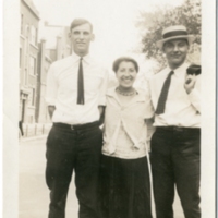 Mihelic with his mother? and an unidentified man