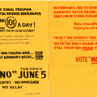 Danbury School Referendum, June 1962