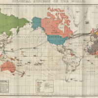 Colonial Systems of the World: Submarine Telegraph Connections Map