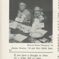 Anneta Monroe and Millie Starr from May 1962 Danbury State College Alumni News