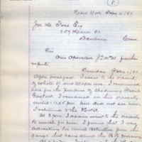 Pinkerton Report - Feb 1, 1891 - No. 1