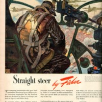 Fisher (Division of General Motors) advertisement;  &quot;Straight steer by Fisher&quot;