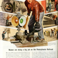 Pennsylvania Railroad advertisement; &quot;Molly Pitcher, 1944&quot;