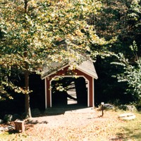 Covered Bridge, Southford Falls, Southbury, Connecticut photograph