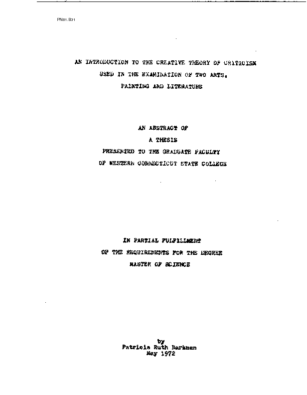 http://archives.library.wcsu.edu/theses/PN81.B31.pdf