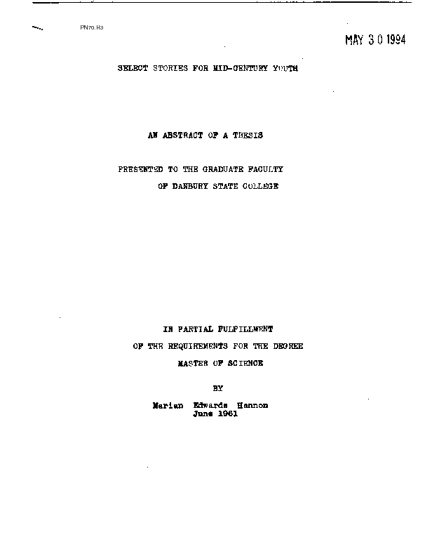 http://archives.library.wcsu.edu/theses/PN70.H3.pdf