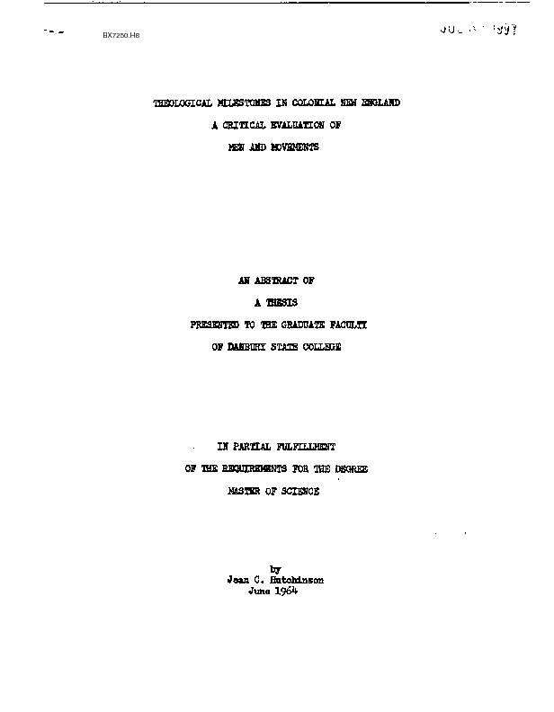 http://archives.library.wcsu.edu/theses/BX7250.H8.pdf