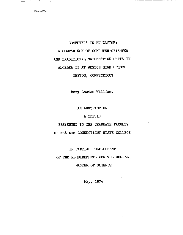 http://archives.library.wcsu.edu/theses/QA159.W55.pdf