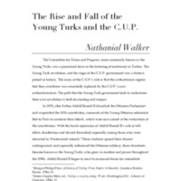 The Rise and Fall of the Young Turks and the C. U. P.