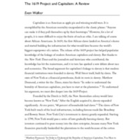 The 1619 Project and Capitalism: A Review