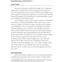 Food Rationing in World War II